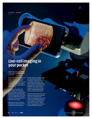 LabCam featured in Rockefeller University research magazine, Seek